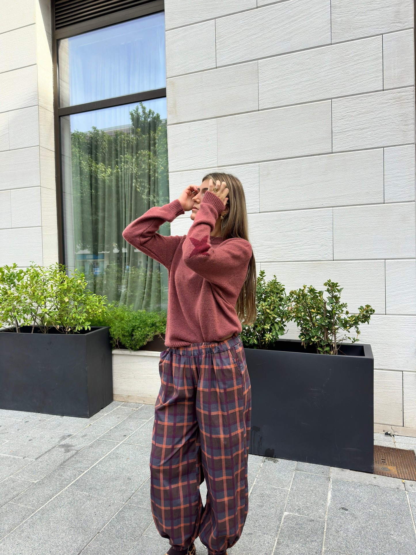 Pantalones Bombacho Cuadros