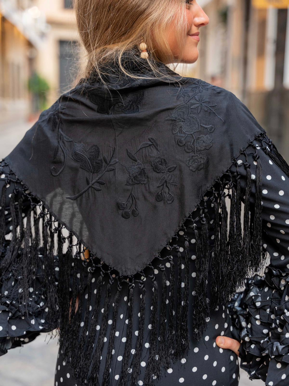 Mantoncillo Belén Liso Negro