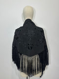 Mantoncillo Carmen Liso Negro