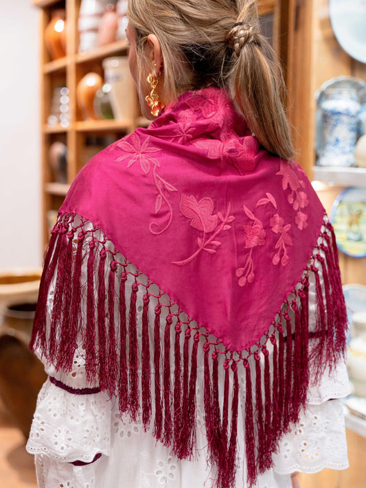 Mantoncillo Belén Liso Buganvilla