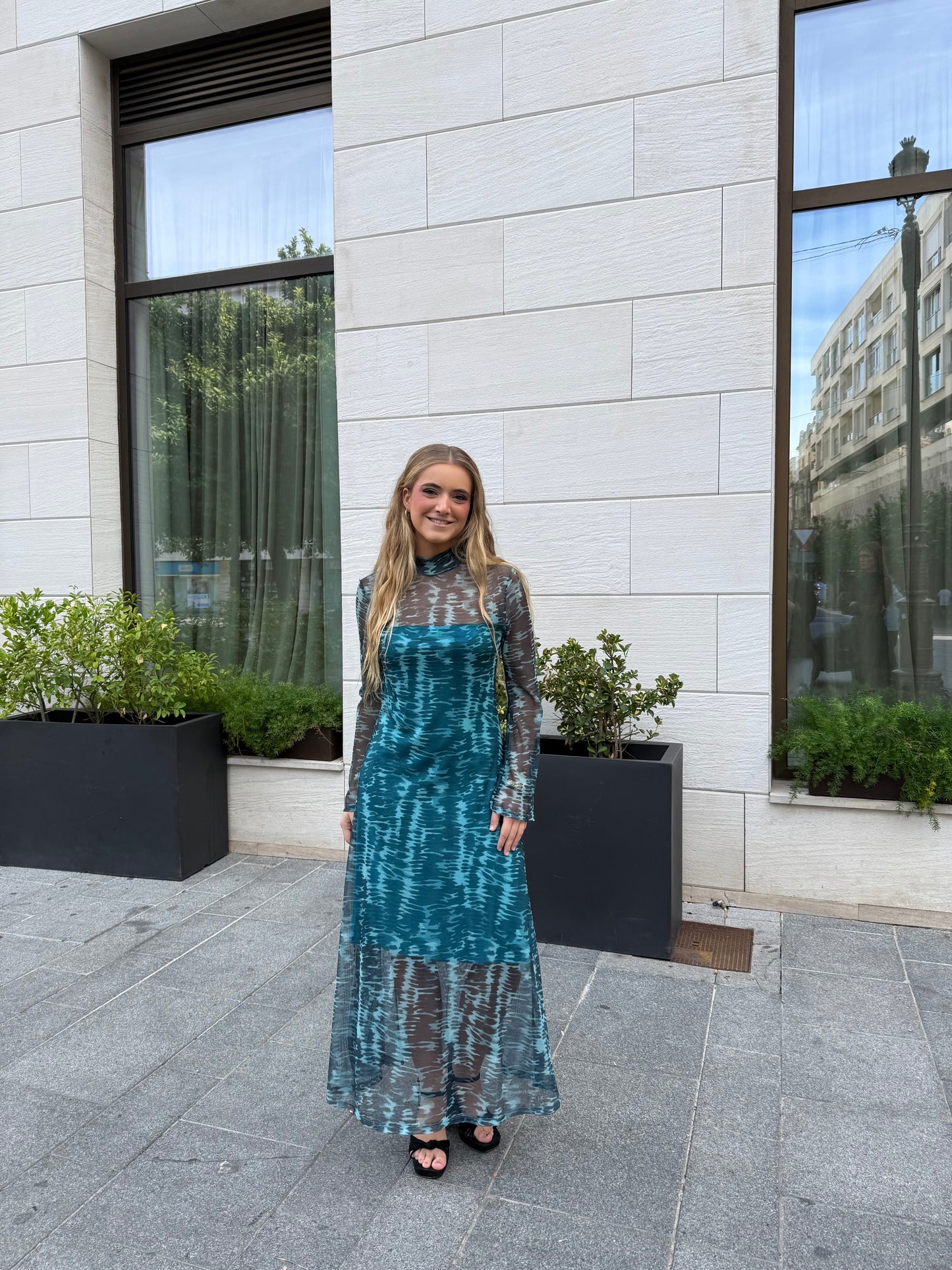 Vestido Tul Estampado