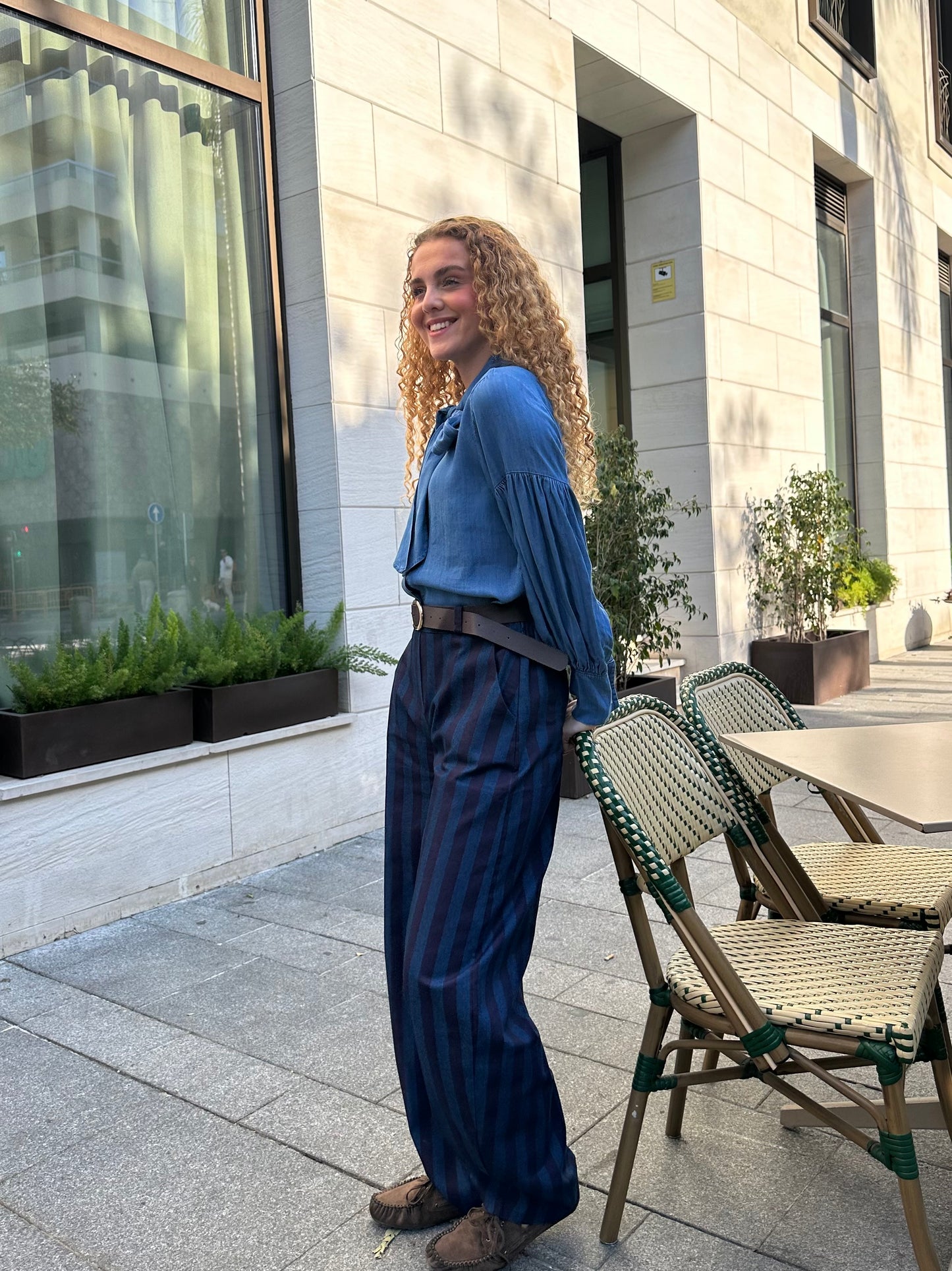 Vaquero Ballon Rayas Morado