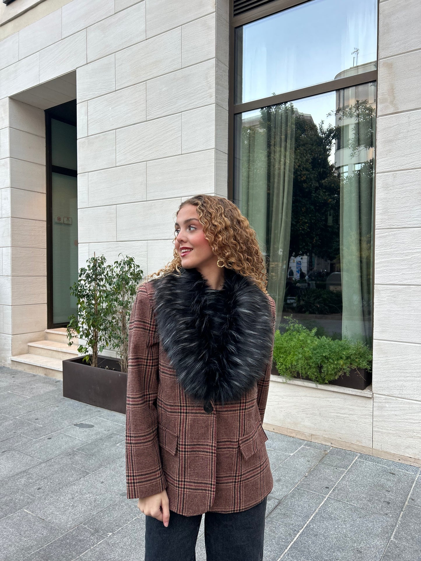 Blazer + Cuello De Pelo