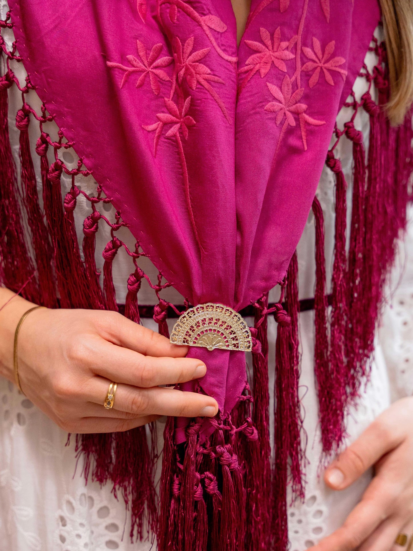 Mantoncillo Belén Liso Buganvilla