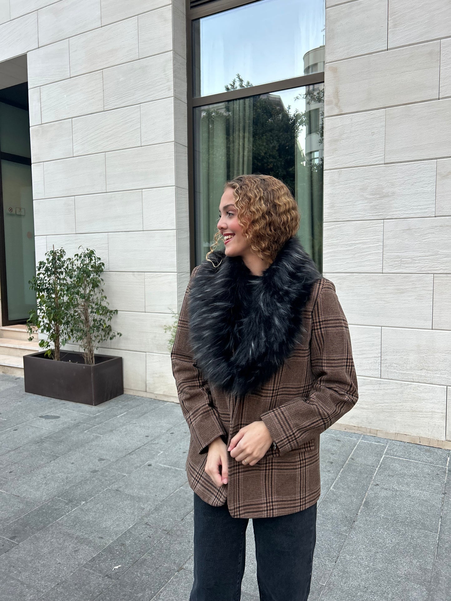 Blazer + Cuello De Pelo