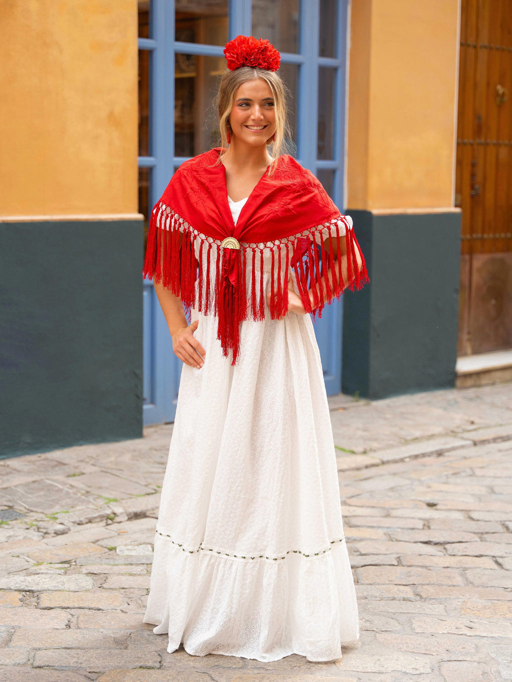 Mantoncillo Belén Liso Rojo