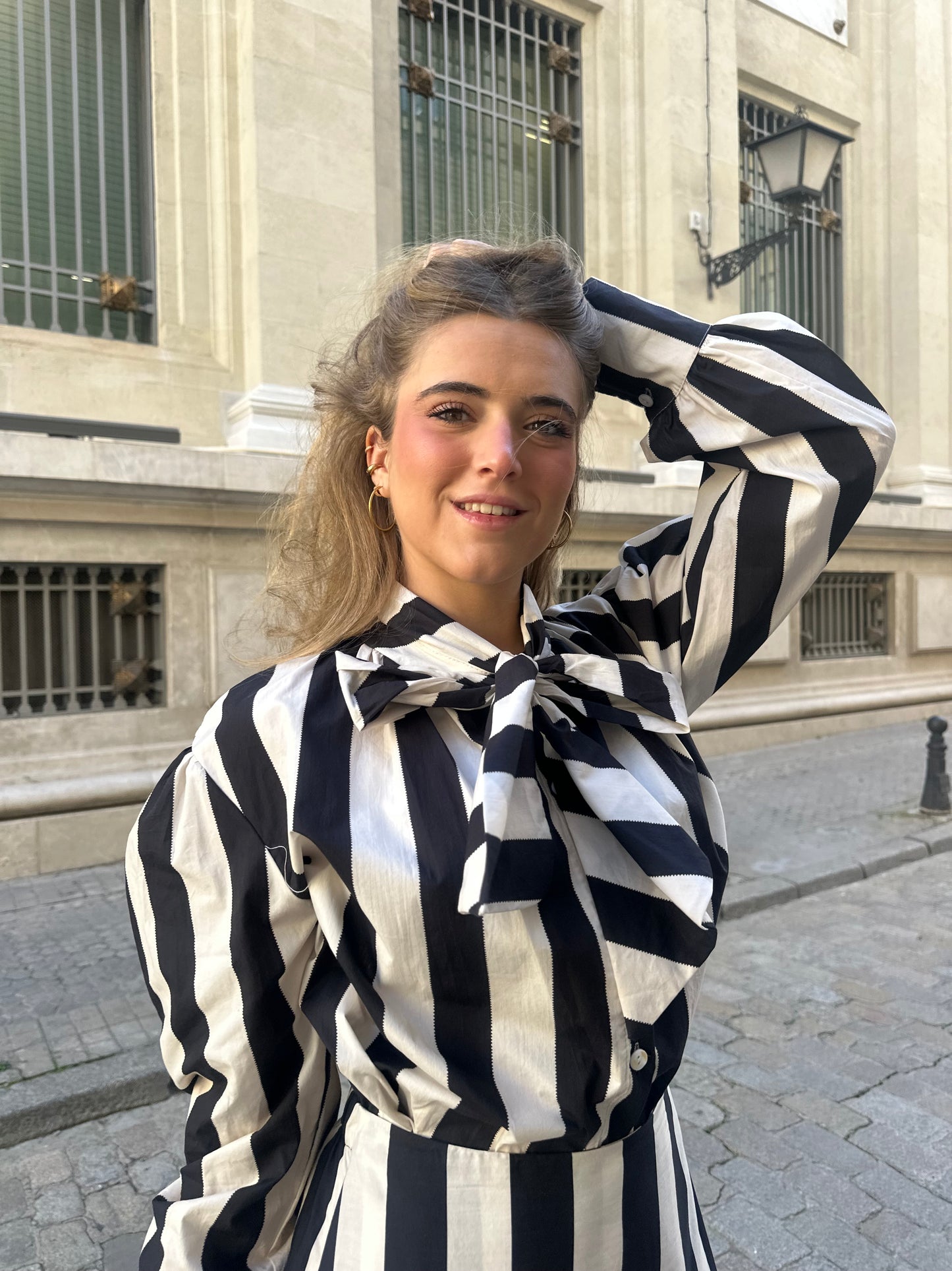 Camisa Lazada Blanco/Negro