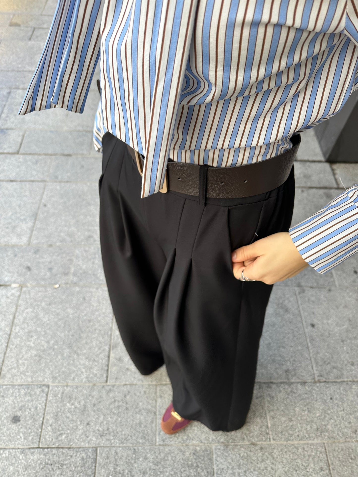 Pantalón Ancho Negro