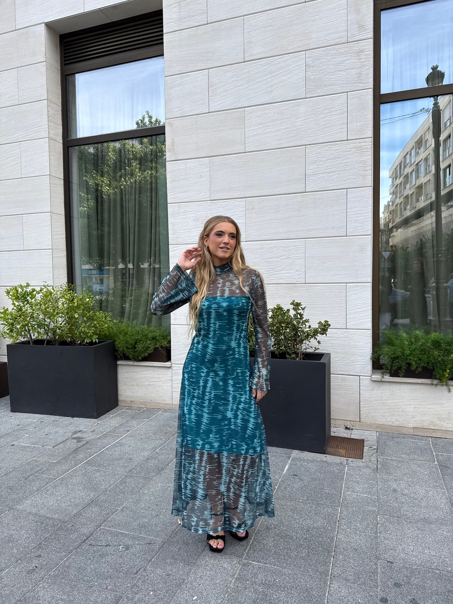 Vestido Tul Estampado