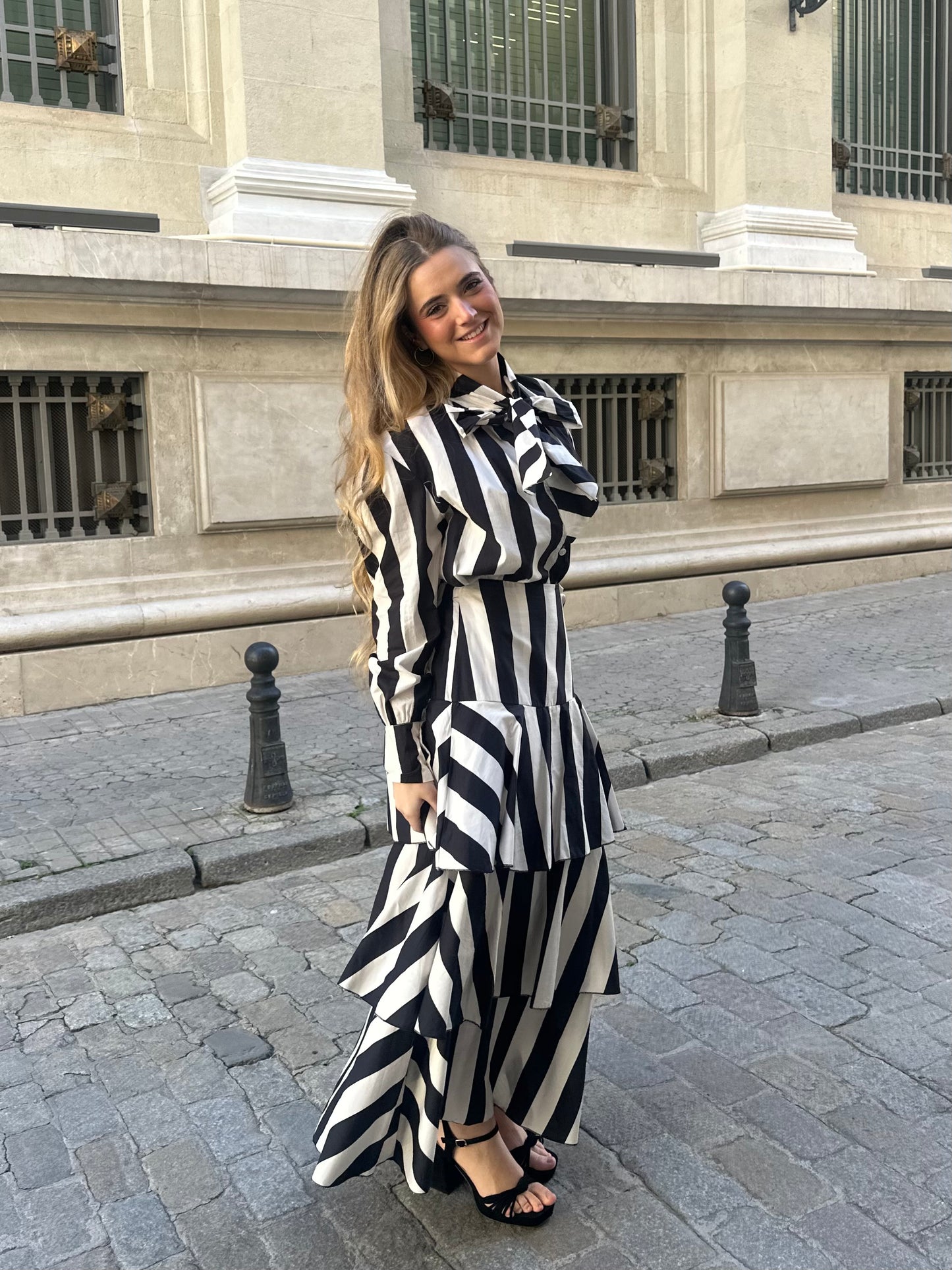 Camisa Lazada Blanco/Negro