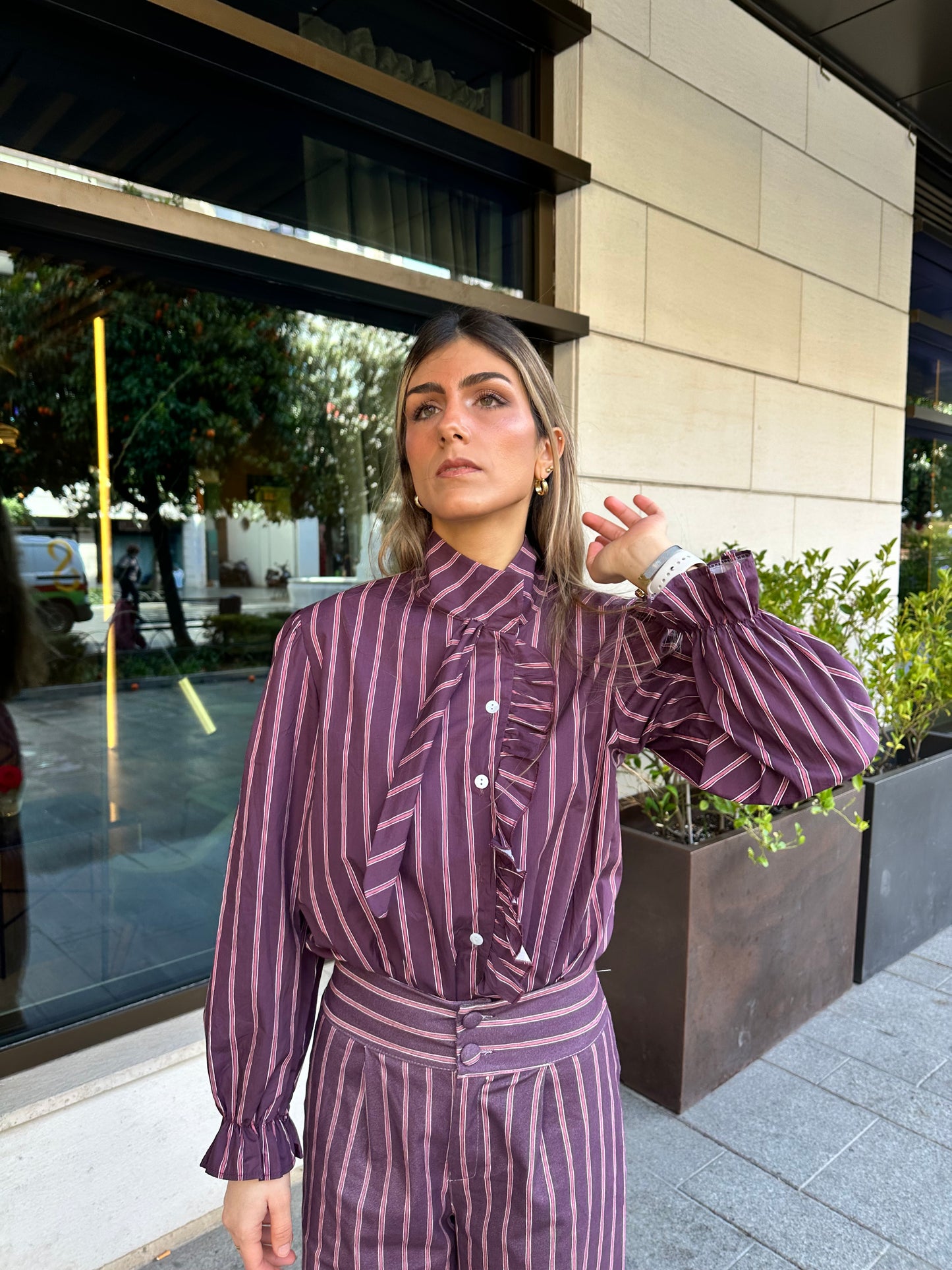 Camisa Lisboa Berenjena