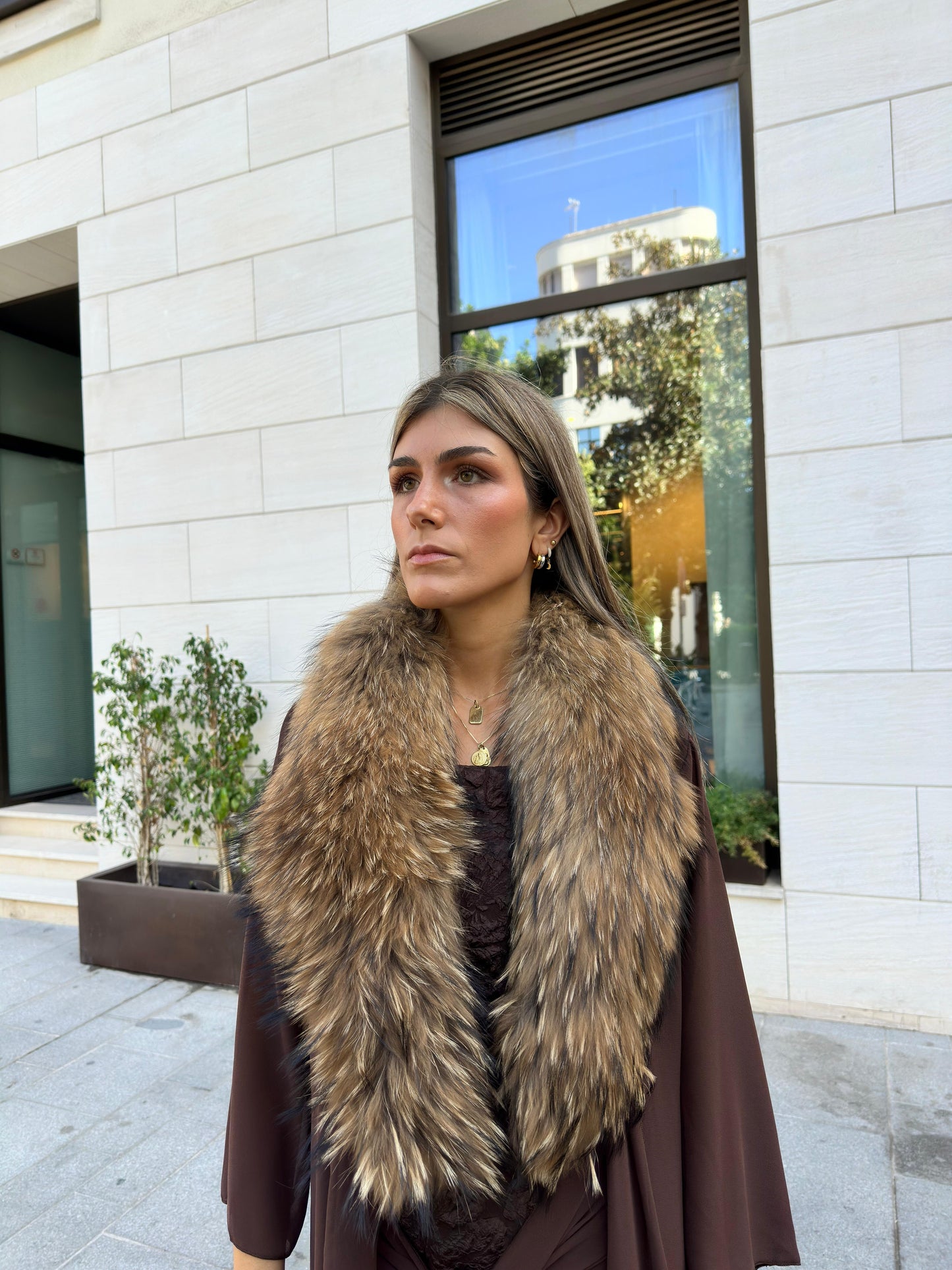 Cuello Pelo Natural Largo