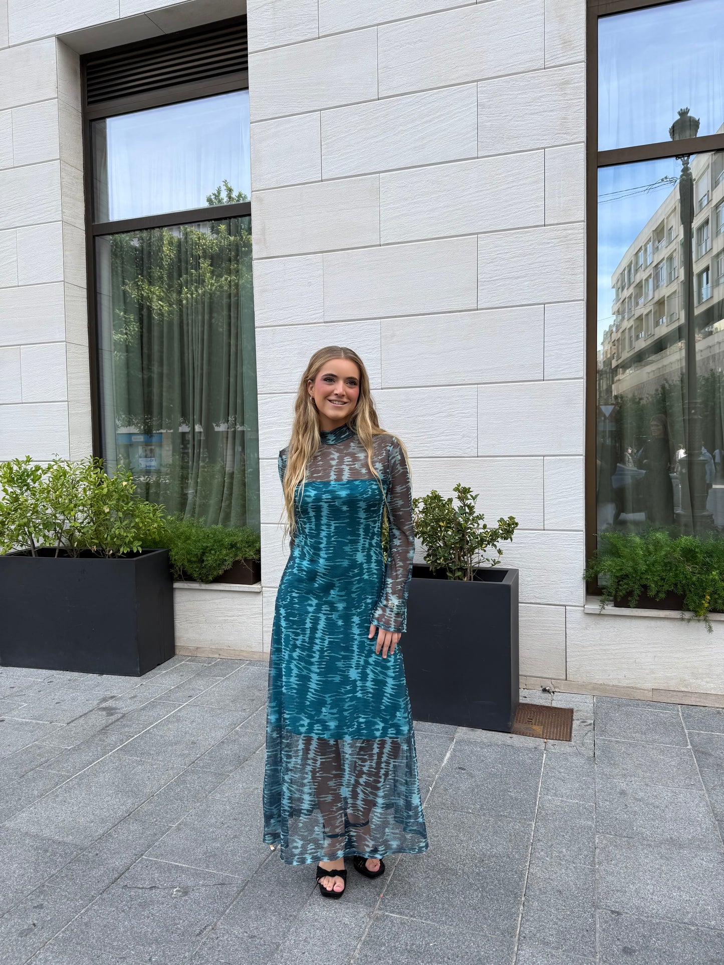 Vestido Tul Estampado