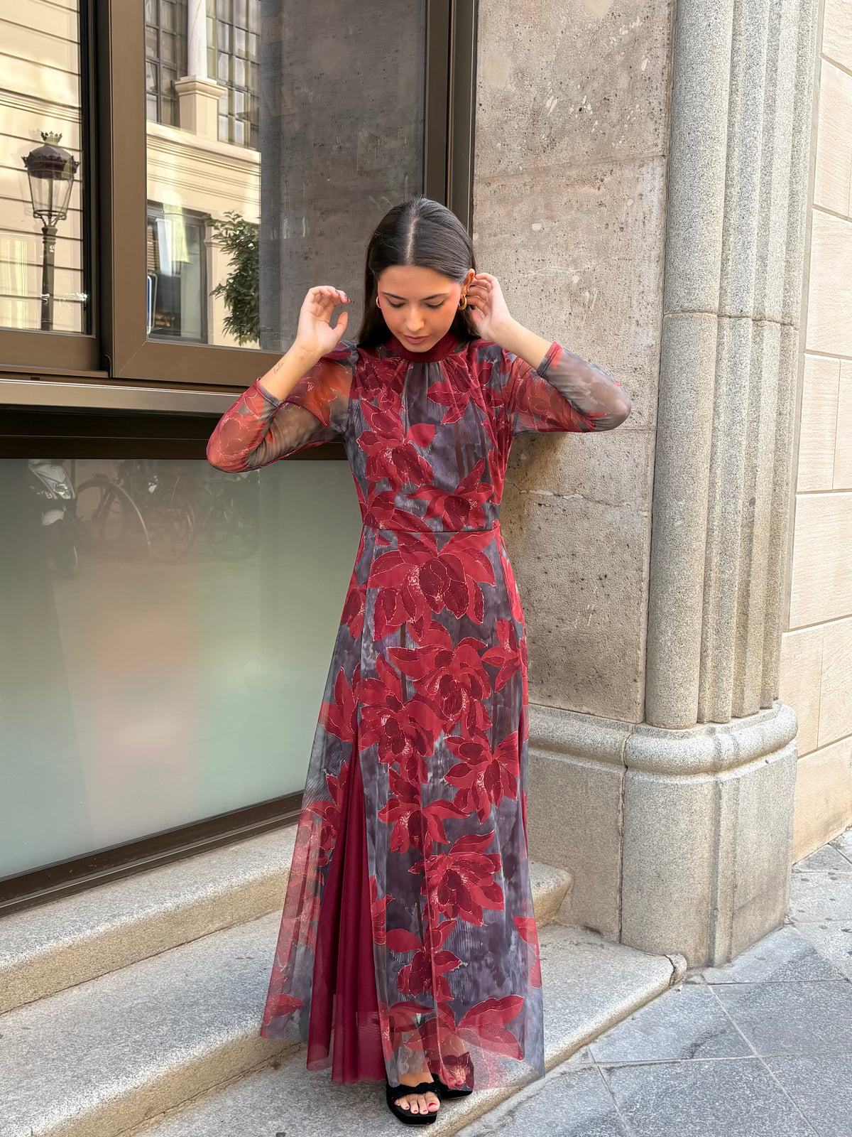 Vestido Tul Mery I Gris