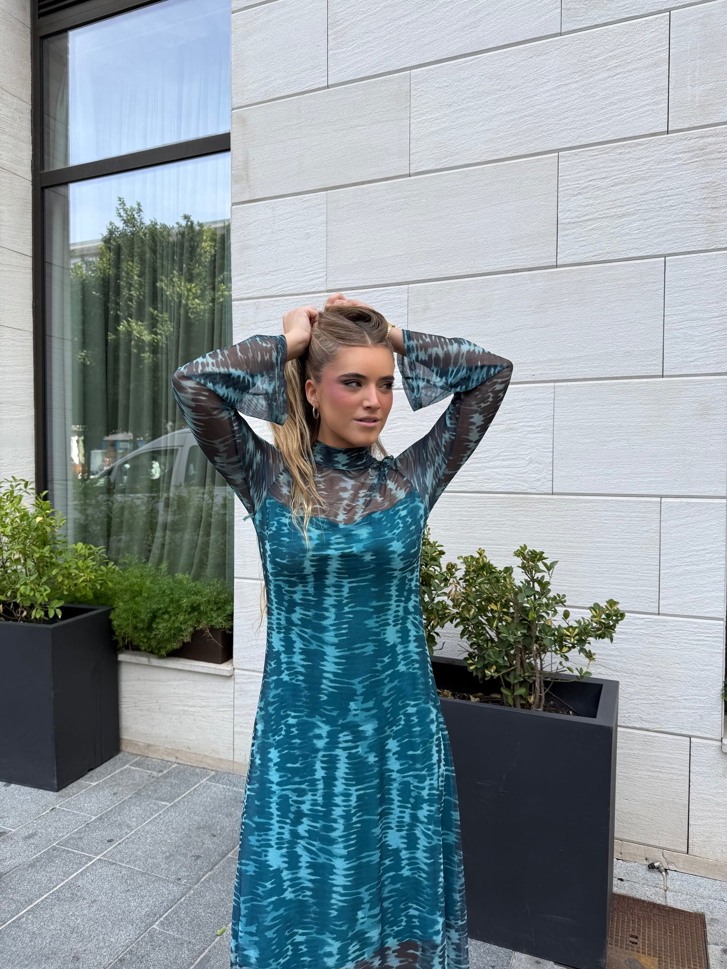 Vestido Tul Estampado