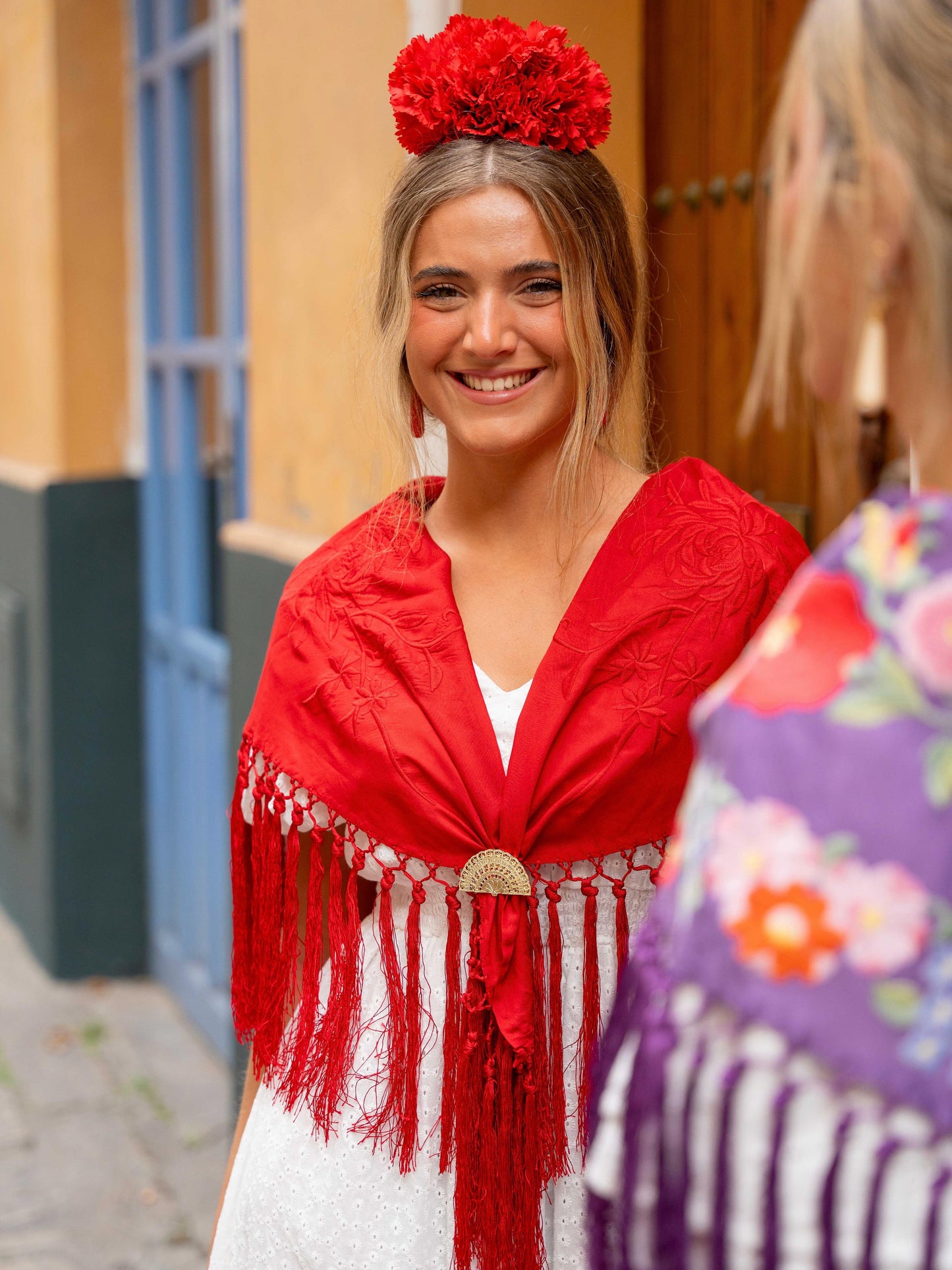 Mantoncillo Belén Liso Rojo