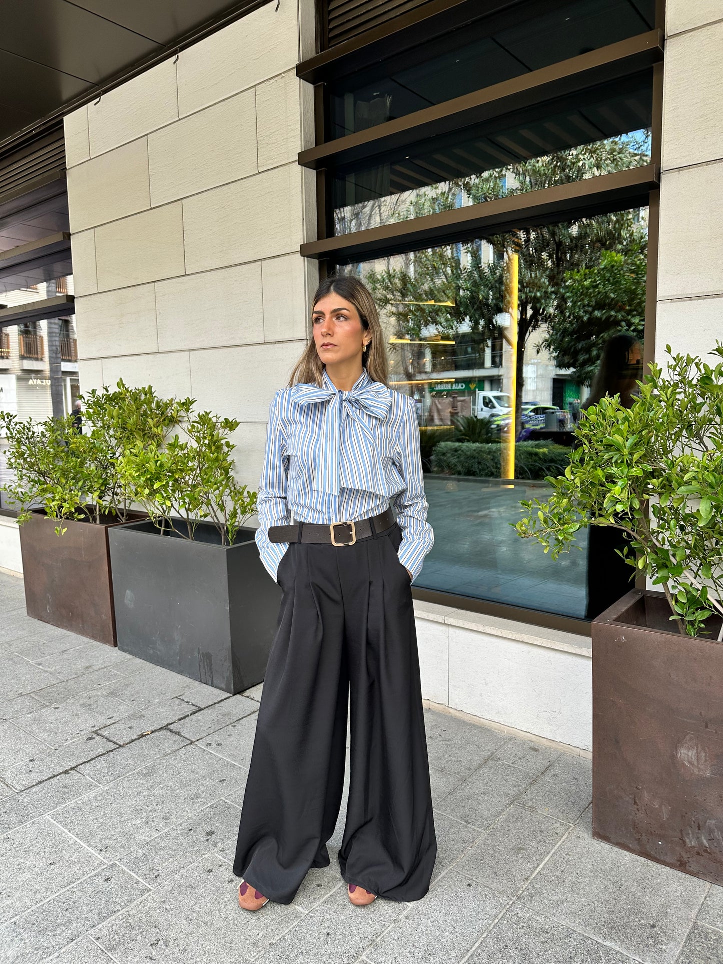 Pantalón Ancho Negro